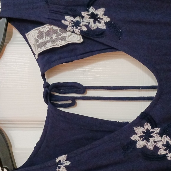 Sadie & Sage, Swing Dress Blue White Sz S - Picture 4 of 14